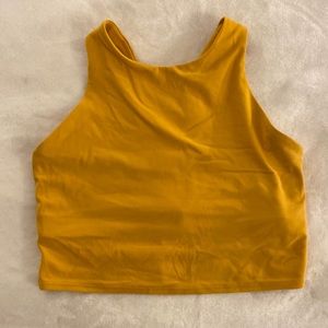 Athleta Conscious Crop Bra DD in Yellow